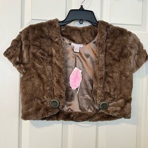 Pura Vida Brown Faux Fur Kids Cape
